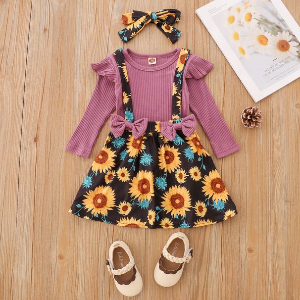 Completo primaverile e autunnale per bambini, con gonna rosa e stampa a pois, in cotone, senza cappuccio, per mamma e bambini_voghion.com