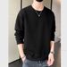 Men's Clothing Fleece-Lined Hoodie Sweatshirt - Long Sleeve Knit Pullover, Breathable & Comfortable, Lightweight & Warm, Ribbed Cuffs, Solid Color_voghion.com