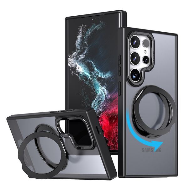 360° Rotating Magnetic Case For Samsung Galaxy S24 Ultra - Pivot Stand With Compatibility Anti-Slip & Shockproof Protective Cover_voghion.com