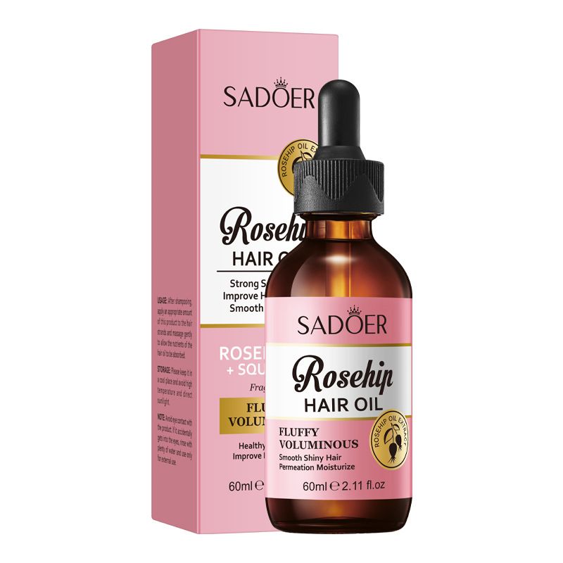 SADOER Rosa Mosqueta Volumizante Óleo para Cabelo Brilhante Condicionador Hidratante_voghion.com