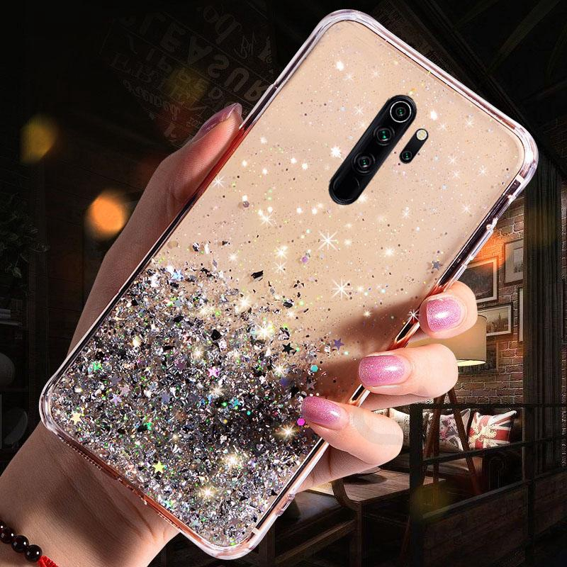 Cute Girly Glitter Case για xiaomi redmi 9A 9 9C 8 8A 7A Κάλυμμα στο redmi note 9 Pro 8 9S 7 6 8T Mi 10 Lite 9 A3 9T Note 1_voghion.com