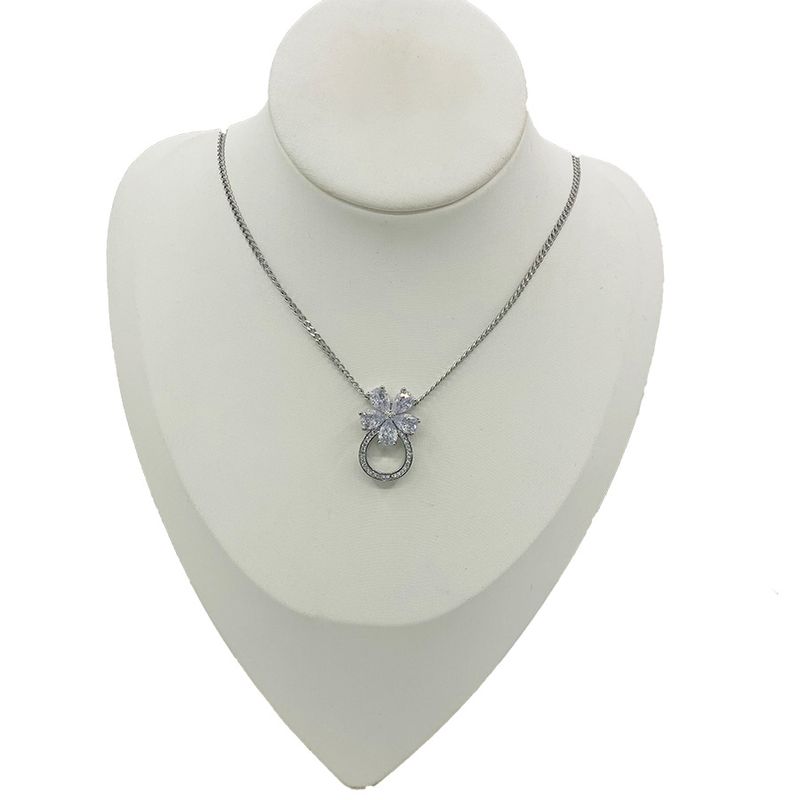 Same style bow necklace, female Instagram, niche design, sweet and soft girl with diamond water drop pendant_voghion.com