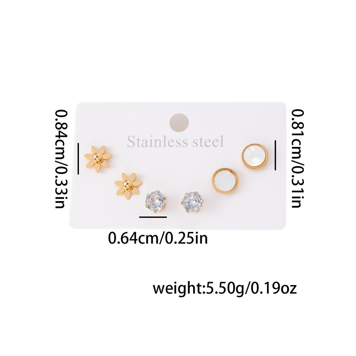 Orecchini di alta qualità geometrici squisiti in acciaio al titanio, nuovi e alla moda, con numeri romani e design floreale_voghion.com