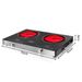 European Standard Head Double Household Electric Ceramic Two Infrared Tabletop High Power Multi Burner Stove_voghion.com
