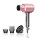 Hair Dryer,Blown Away Ionic Hair Dryer For Curly Hair With Diffuser, 1199W Fast Drying Blow Dryer,3-Attachments For All Hair Types,Light&Quiet,Rose GD_voghion.com