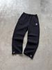 Pantaloni sportivi casual larghi tinta unita con cerniera, stile retrò Y2K, stile hip-hop, casual, stile street, stile coppia_voghion.com