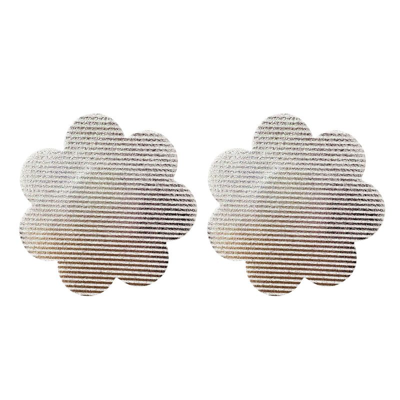 Patch de poitrine sexy jetable blanc fantaisie pailleté argenté à fines lignes auto-adhésif respirant_voghion.com