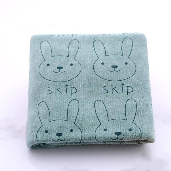 Weiche Mikrofaser-Badetücher für Babys und Kinder, gebürstet, stark saugfähig, trocken, Farbe: Grün_voghion.com