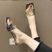 Internet celebrity with flip flops, women's middle thick heel, new fashion, simple and versatile fairy trend, summer_voghion.com
