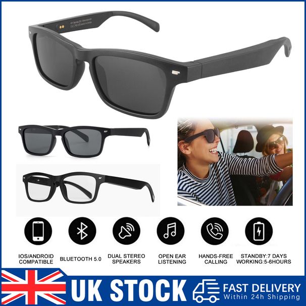 Bluetooth Sonnenbrille Drahtlose Brille Kopfhörer Headset Stereo Kopfhörer /w Mic_voghion.com