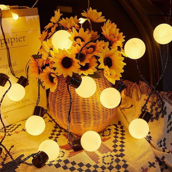 White LED Globe String Lights – Waterproof Plug-in & Battery/Solar Options For Camping, Canopy & Outdoor Decoration (IP44 Rated, PVC Shell)_voghion.com