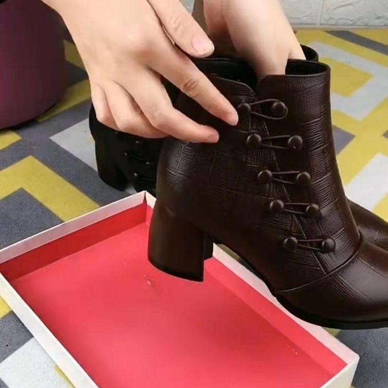 New Winter High Heels Shoes Mujer Mature Fashion Sexy Warm Ankle Snow Zipper Boots Women Designer_voghion.com