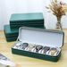 Green PU Leather 61012 Position Watch Box High End Zipper Watch Bag Storage Display Packaging Table_voghion.com