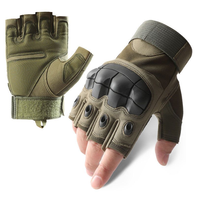 Guanti da uomo tattici militari da combattimento antiscivolo anticaduta, protezione per sport all'aria aperta, mezze dita, resistenti all'usura, per ciclismo_voghion.com