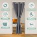 Cortina opaca para puerta sin perforaciones: aislamiento térmico, reducción de ruido y privacidad (bloquea la luz al 100 %, lista para colgar y sin arrugas)._voghion.com