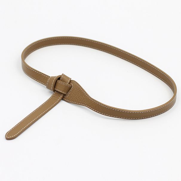 Cintura decorativa da donna annodata 2023 senza cintura da punzonatura, gonna abbinata in vera pelle, cintura sottile alla moda e versatile,_voghion.com