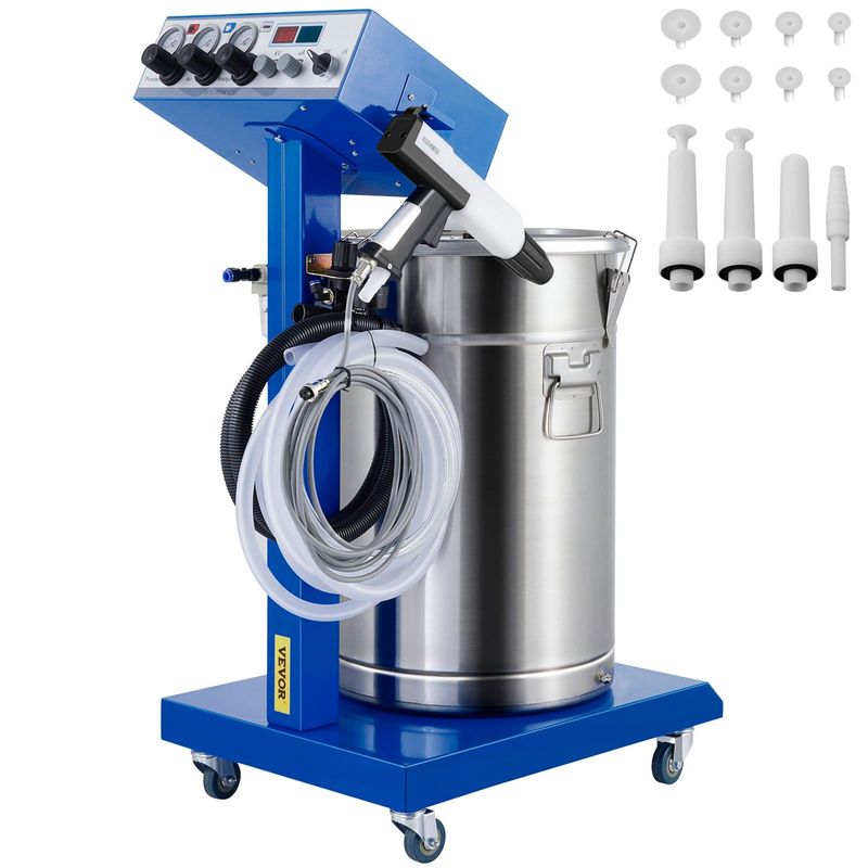 VEVOR 50W 45L Electrostatic Powder Coating Machine With Spraying Gun Paint 450g Per Minute WX-958 Powder Coating System (50W 45L)_voghion.com