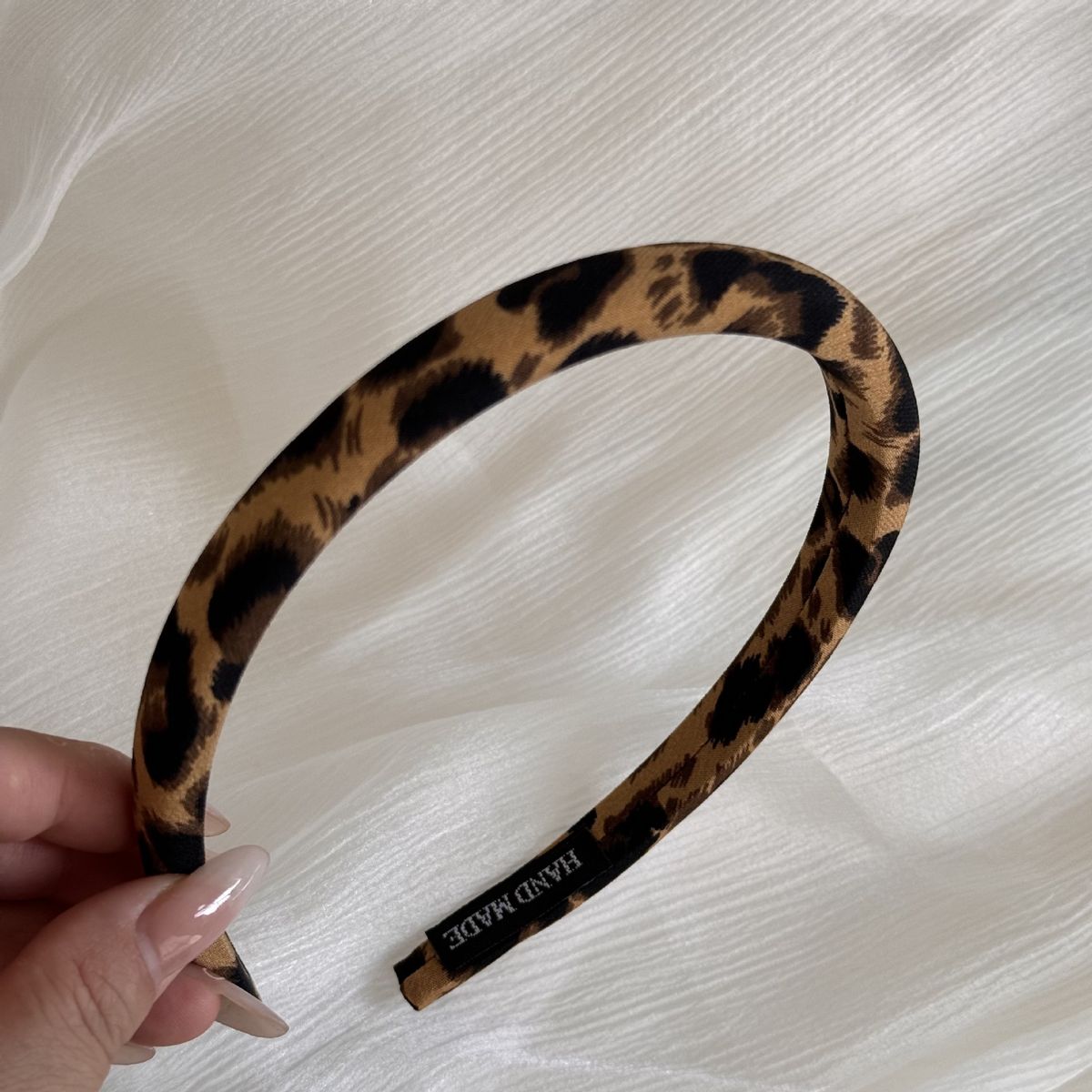 Fascia per capelli in tessuto di cotone, stile largo, con teschio alto, modellante per il viso, fascia per capelli con stampa leopardata rosa di alta qualità, fermaglio per capelli_voghion.com