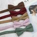 Men's Solid Color Wedding Groomsmen Casual Khaki Bow Tie Suit Blue Green Pink Bow_voghion.com