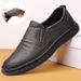 TerraStride Spring And Autumn New Breathable Men's Leather Soft Sole Slip-On Driving Casual Lightweight Versatile Shoes_voghion.com