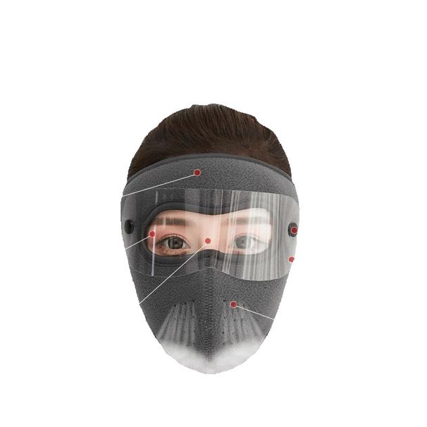 Mascarilla facial completa gruesa LazyZoom para exteriores con protección auditiva, forro polar para otoño e invierno, resistente al frío y a las heladas, cálida._voghion.com
