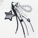 Love Five Pointed Star Mirror Beaded Keychain Bag Accessories Mobile Phone Chain Pendant Ornaments_voghion.com
