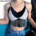Full diamond tassel chest chain women sexy fashion bikini underwear chain suspender accessories female_voghion.com