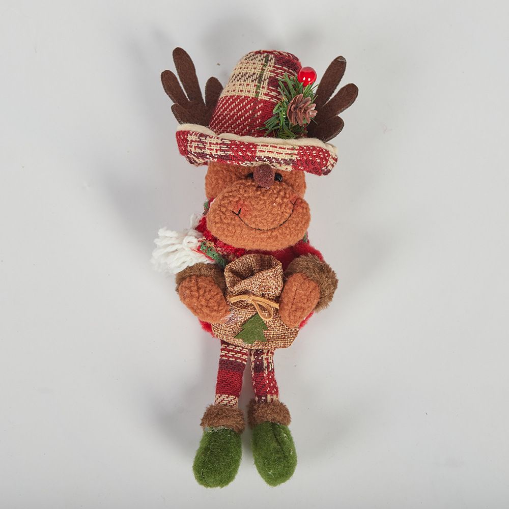 Neu Leinen Puppe Santa Claus Anhänger Dekoration Weihnachten Zubehör_voghion.com