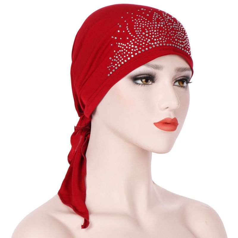 Nový turban klobouk ženy horké drilg šátek na hlavu čepice femme muslimský vnitřní s muslimský zábal šátek na hlavu turbante indická čepice_voghion.com