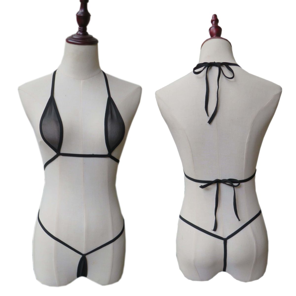 Intimates Mini kopalke kopalke Lady seksi prozorne modrčke hlačke ženske tritočkovne bikini obleke_voghion.com