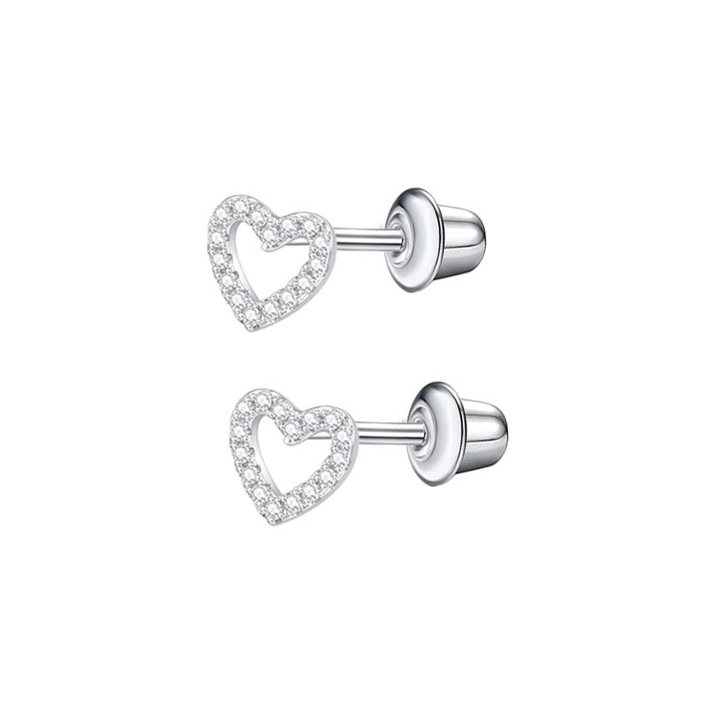 Orecchini da donna a forma di garofano con cristallo, 2 pezzi_voghion.com