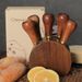 Solid Standable Handle And Fork Butter Acacia Wood Base Cheese Knife Set 6-Piece Gift Box_voghion.com