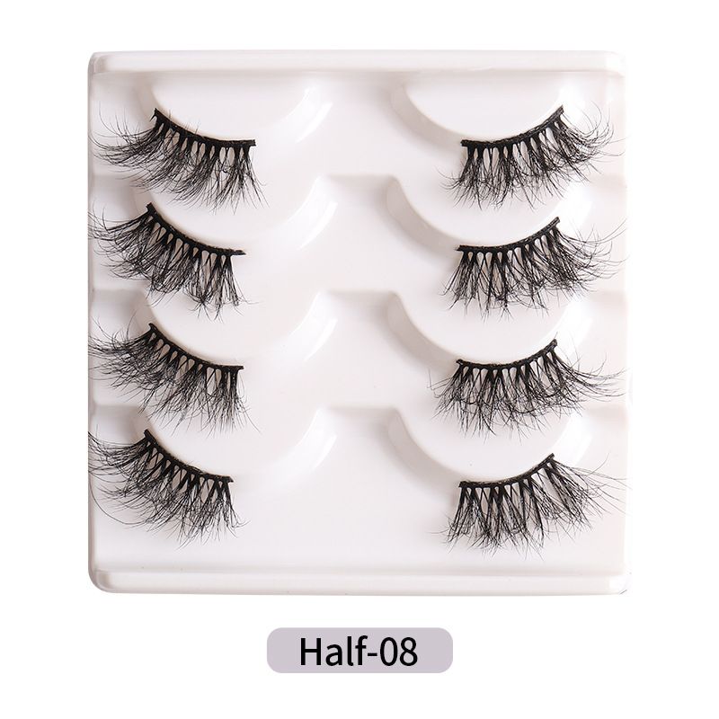 Lash extension set High mink hair half eye false eyelashes Thick curly eyelashes messy exaggerated false eyelashes_voghion.com