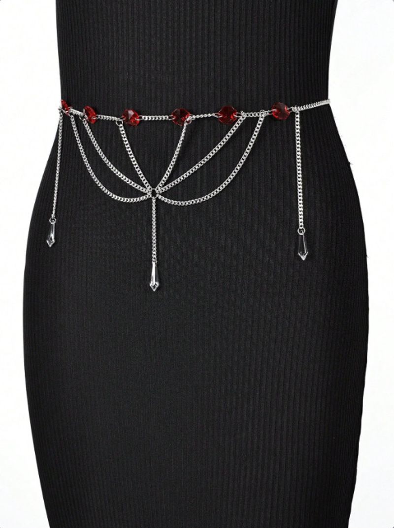 Fashionable waist chain Metal chain party party daily wear waist accessories_voghion.com