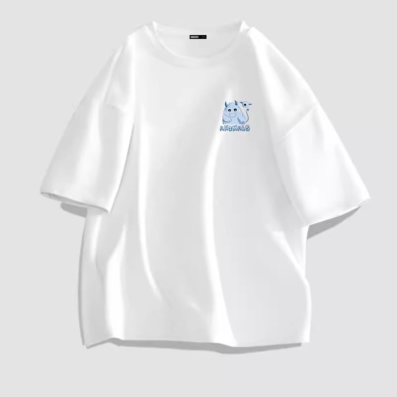Kortärmad t-shirt för män, ren bomull, sommarmode, modemärke, herrkläder, mångsidiga, corgi-tryckta pojkar, halvärmad_voghion.com