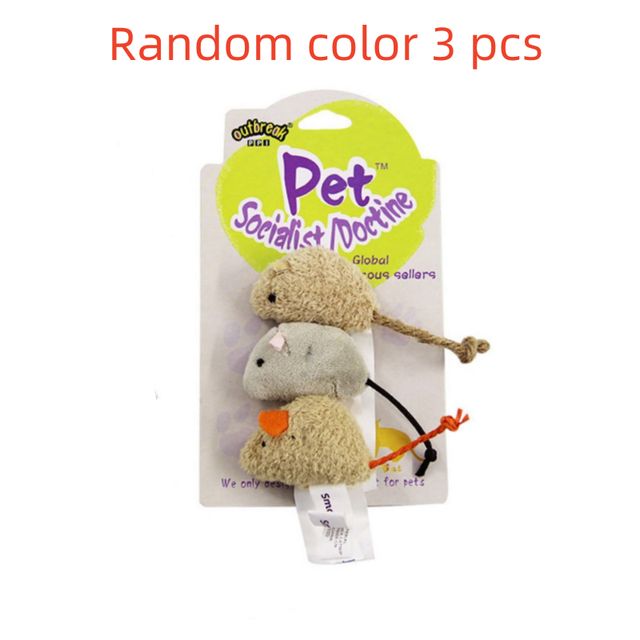 3 Pcs.Plush Cats, Scratch-Resistant, Bite-Resistant, Interactive Mouse Toy, Cat Catching Toy For Cats And Kittens By PawParty Store_voghion.com