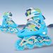 Pattini in linea regolabili per bambini Single Flash, set completo per ragazzi e ragazze_voghion.com