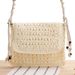 Damentaschen Einteiliges Drop Shipping Neue Art Style Style Mode Urlaub Kleine Tasche Flip Crossbody Papiergewebte Tasche Fan Flower Woven Bag_voghion.com