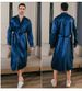 nightgown men's spring and autumn thin ice silk long-sleeved pajamas summer cool simulation silk loungewear large size bathrobe_voghion.com