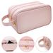 Kjiuyou Cosmetic Bag Multi Interior Pocket Spacious Capacity Leather Multilayer Toiletry Bag for Daily Use_voghion.com