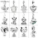 Silver Heart Double Pet Puppy Dog Dangle Charm Fit S925 Snake Bracelet Women Jewelry DIY_voghion.com