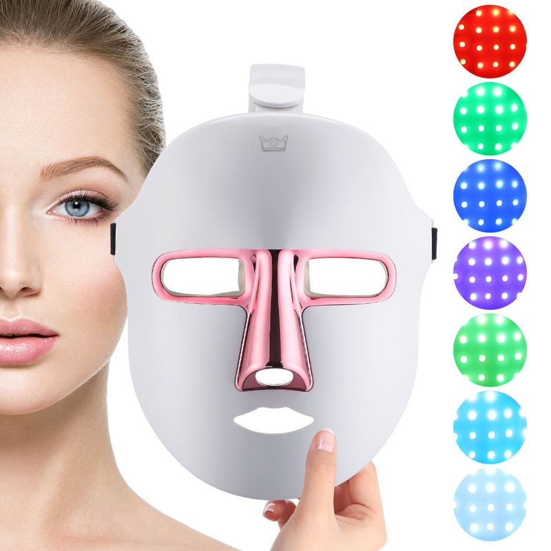 Új Seven Color LED Photon Lágyító Brightening Skin Tone Care Facial Beauty maszk_voghion.com