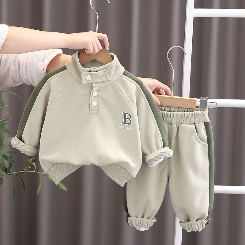 Lasteriided Poiste kevadülikond Uus sügisene laste spordirõivad Ilus kevadine ja sügisene laste Korea stiilis jope_voghion.com