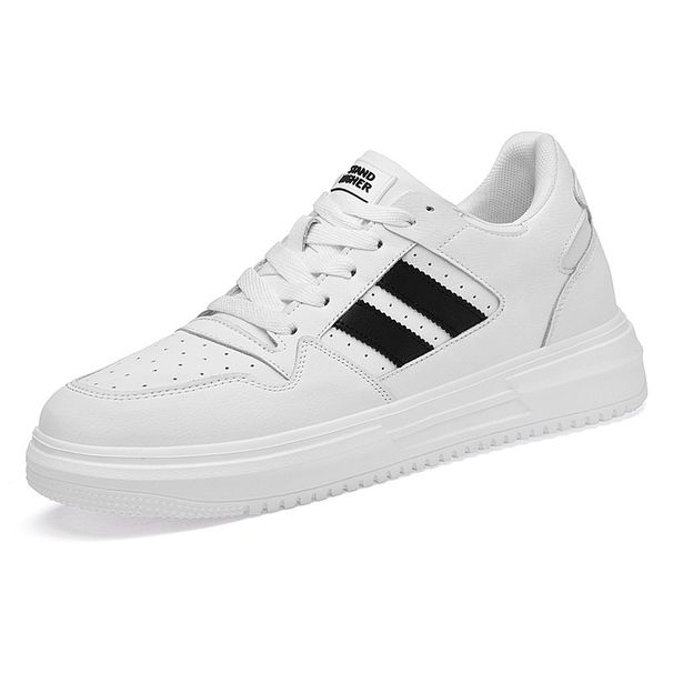Unsichtbare Höhenvergrößerung Herrenschuhe Lässige kleine weiße Boardschuhe Atmungsaktive, abriebfeste, rutschfeste dicke Sohle_voghion.com