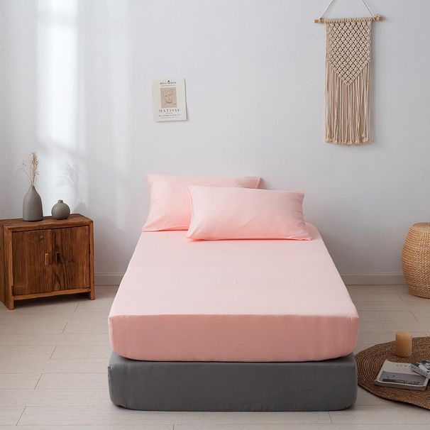Home Textile Solid Color Mattress Protector_voghion.com