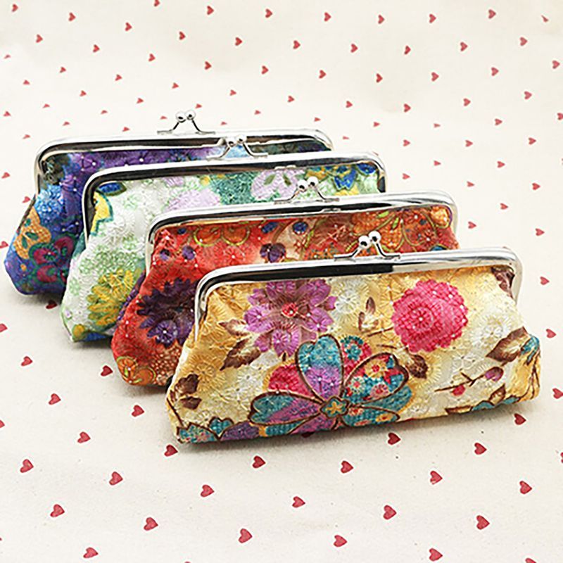 Lihao Closure Flower Cotton Embroidery Hasp Pouch Wallet for Party-Purple_voghion.com