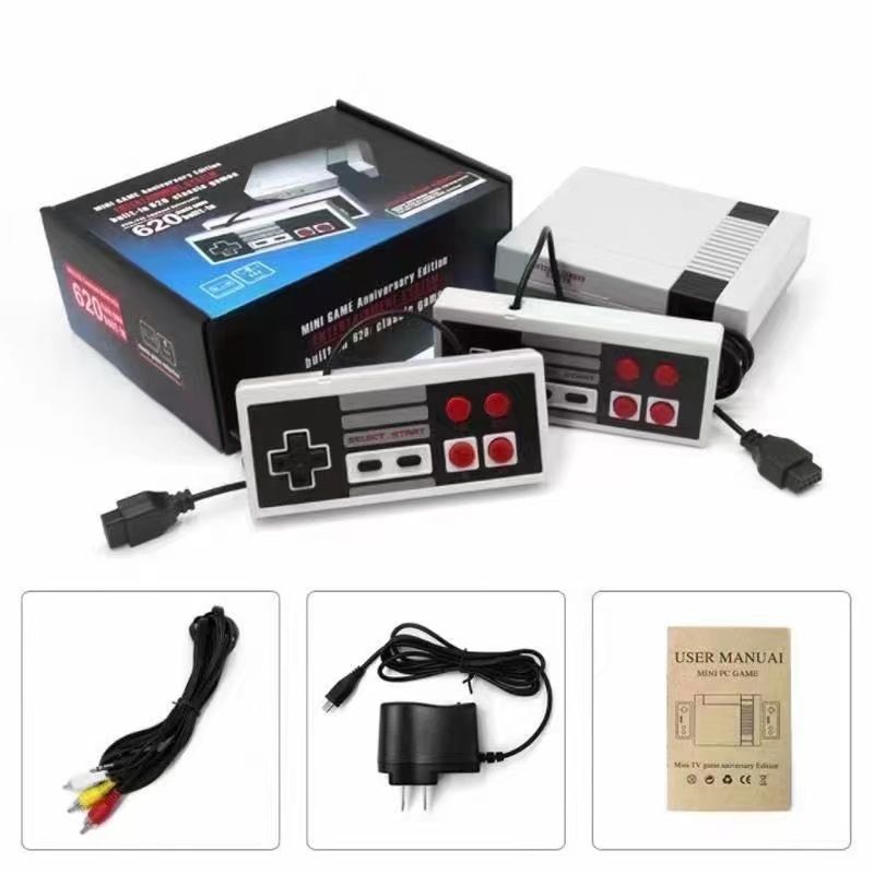 620 Home TV Game Console Double Play Nostalgic MINI Wireless Red And White Machine NES_voghion.com