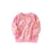 Malwee Girls' Sweatshirt Autumn Winter New European And American Style Casual Round Neck Printed Long Sleeve Base Shirt_voghion.com