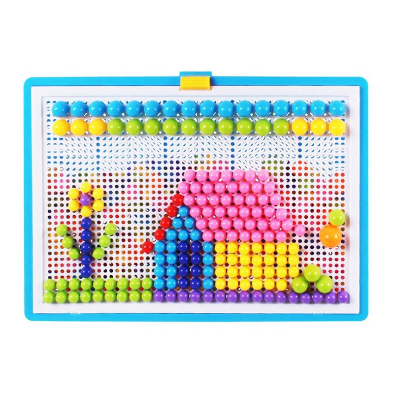 Set Box-Verpackt Getreide Pilz Nagel Perlen Intelligente 3D Puzzle Spiele Jigsaw Board Für Kinder Kinder Pädagogisches Spielzeug_voghion.com