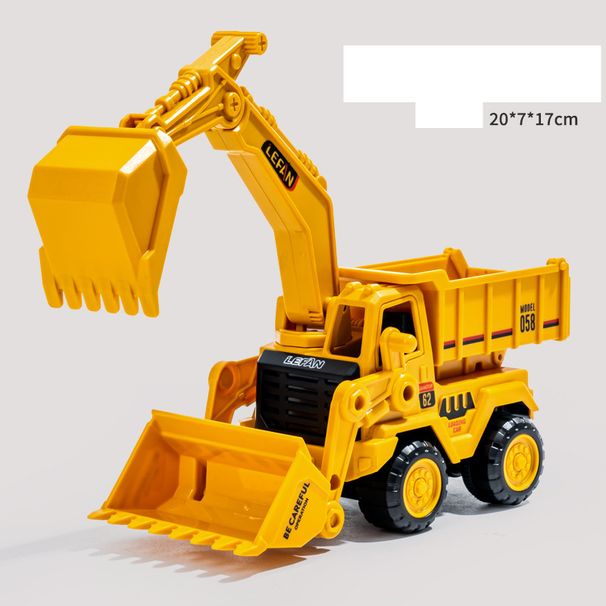 New Three In One Inertia Engineering Vehicle Multifunctional Excavator Children's Bulldozer Dump Truck Boy Engineering Vehicle Wholesale_voghion.com